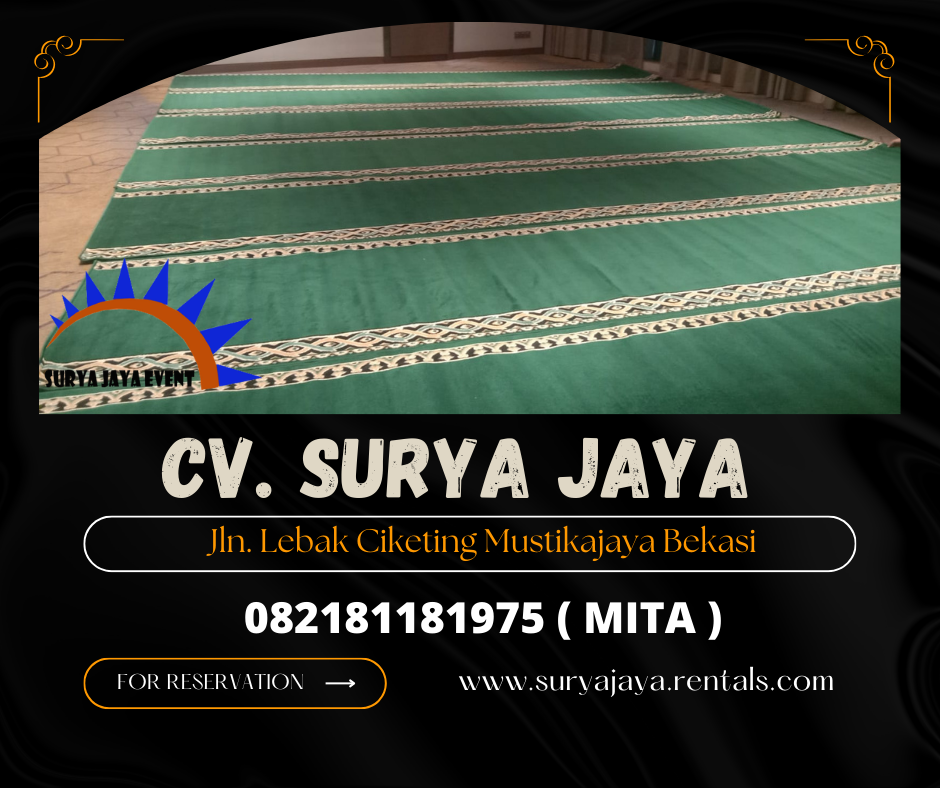 Sewa Panggung Karpet Hijau,Tirai Hijau Putih Event Bukber Bekasi