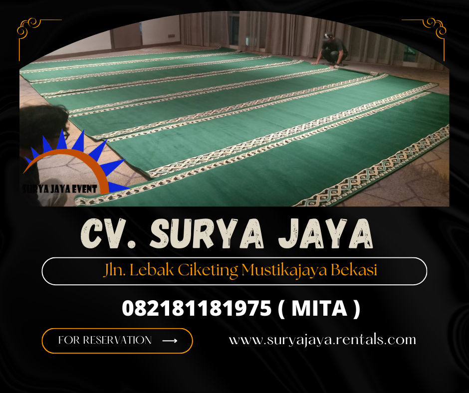 Sewa Panggung Karpet Hijau,Tirai Hijau Putih Event Bukber Bekasi