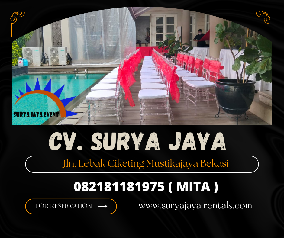 DISEWAKAN KURSI TIFFANY ACRYLIC MEWAH AREA JAKARTA 