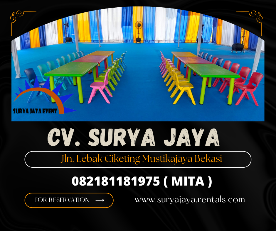 Sewa Kursi Anak Warna-warni Area PIK 2