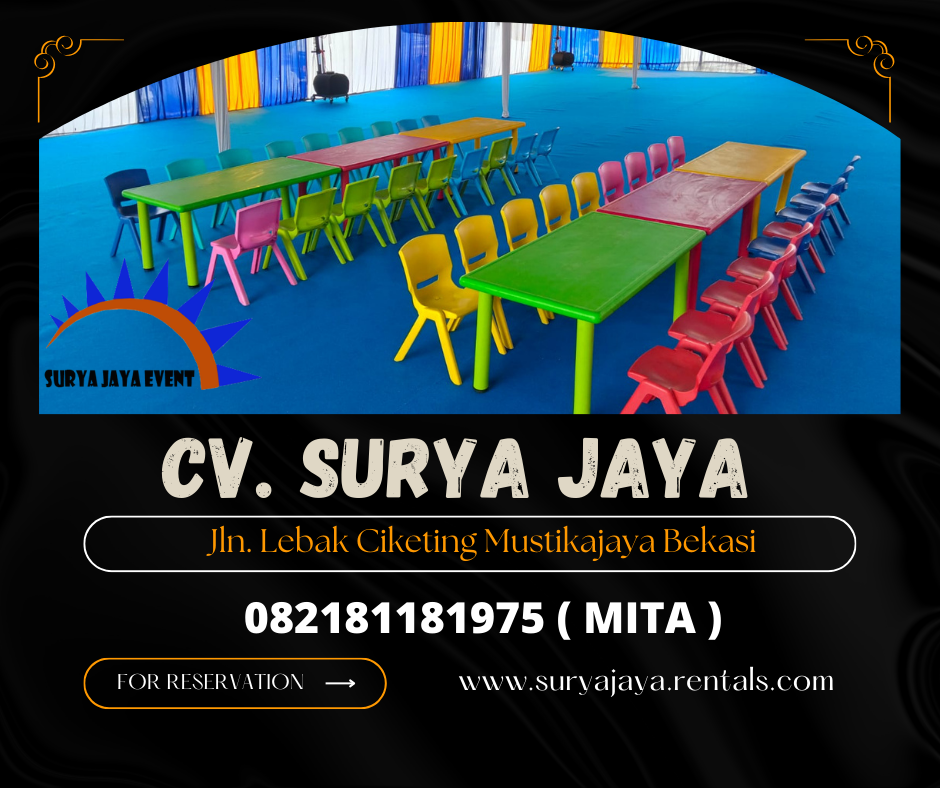 Sewa Kursi Anak Warna-warni Area PIK 2