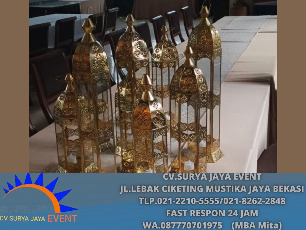 Sewa Lampu Dekorasi Maroko Bening Plataran Menteng