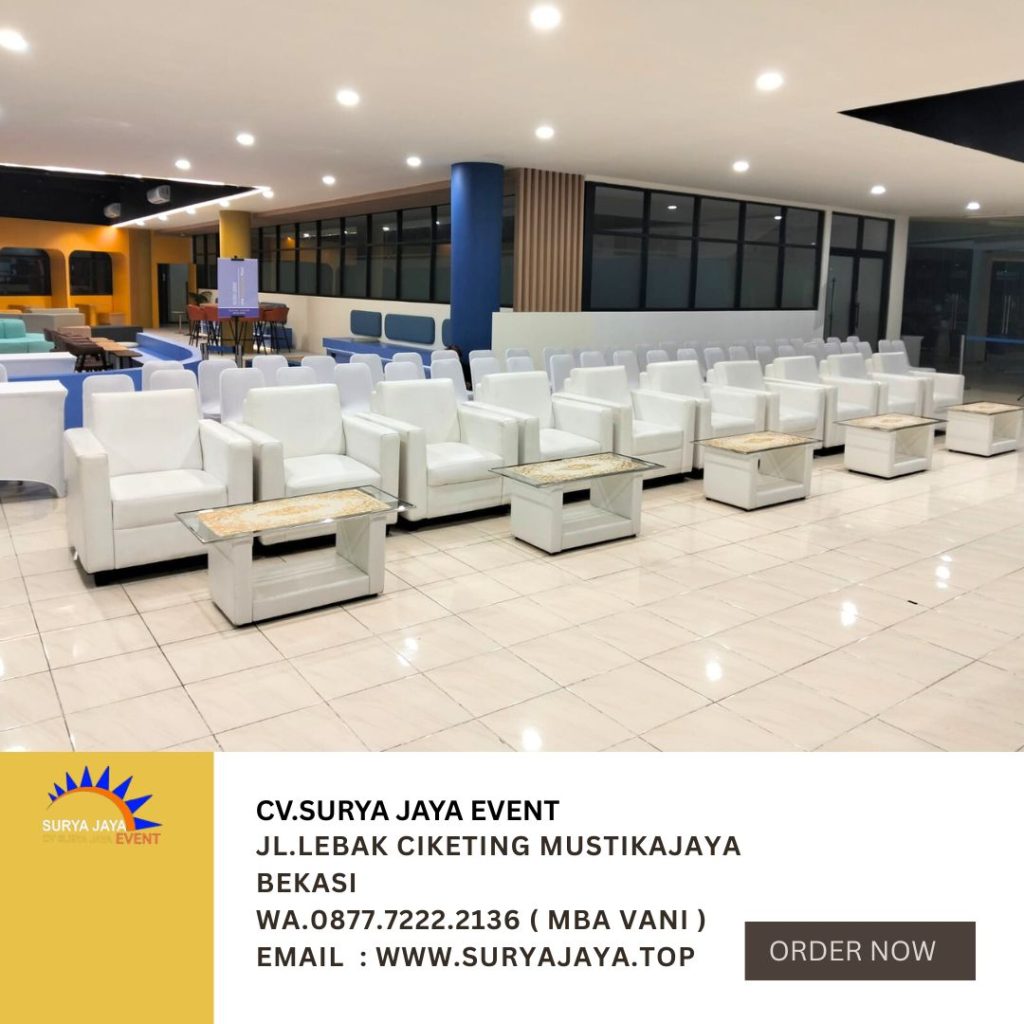 Sewa Sofa Set Meja Kaca VIP Event Perpustakaan IPB Bogor