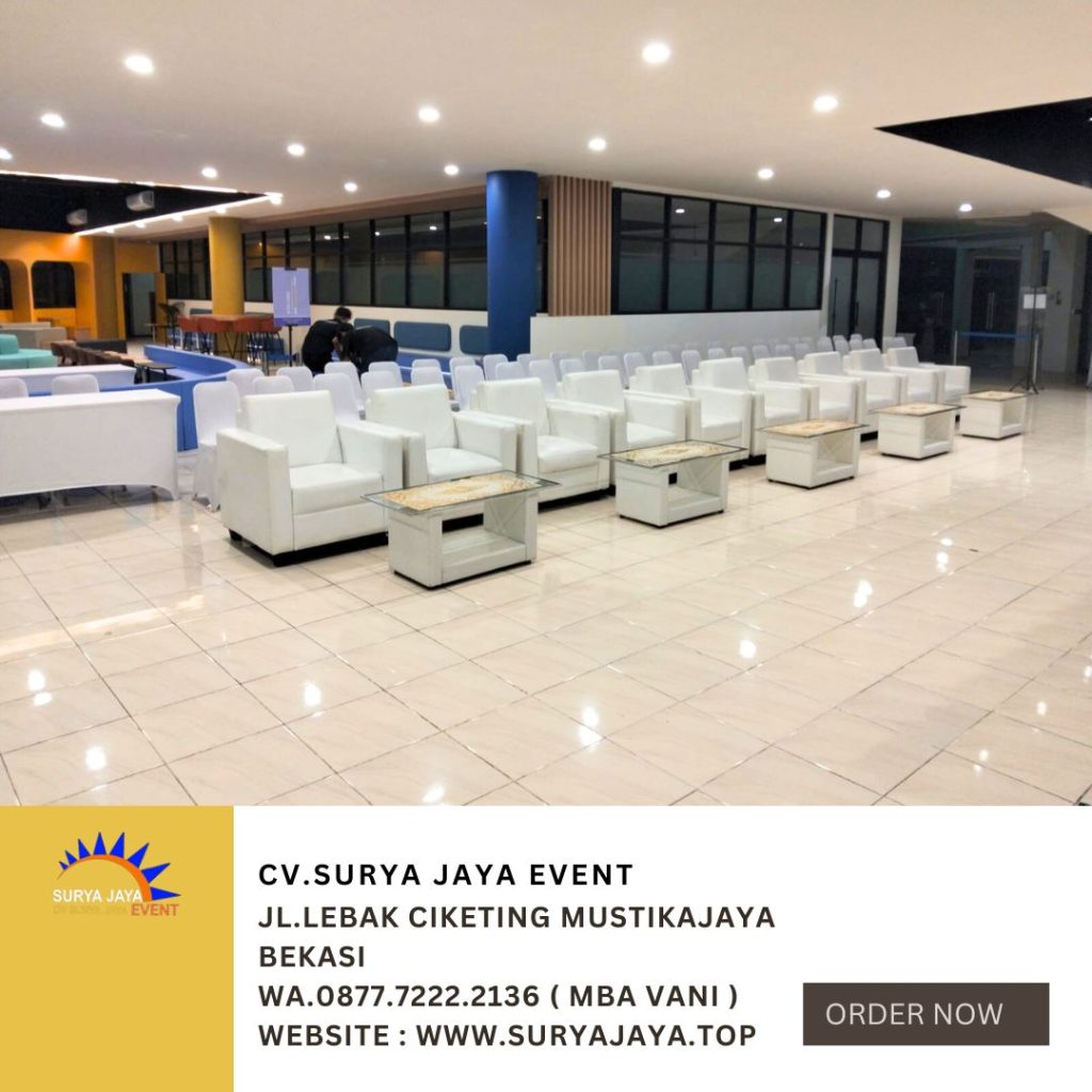 Sewa Sofa Set Meja Kaca VIP Event Perpustakaan IPB Bogor