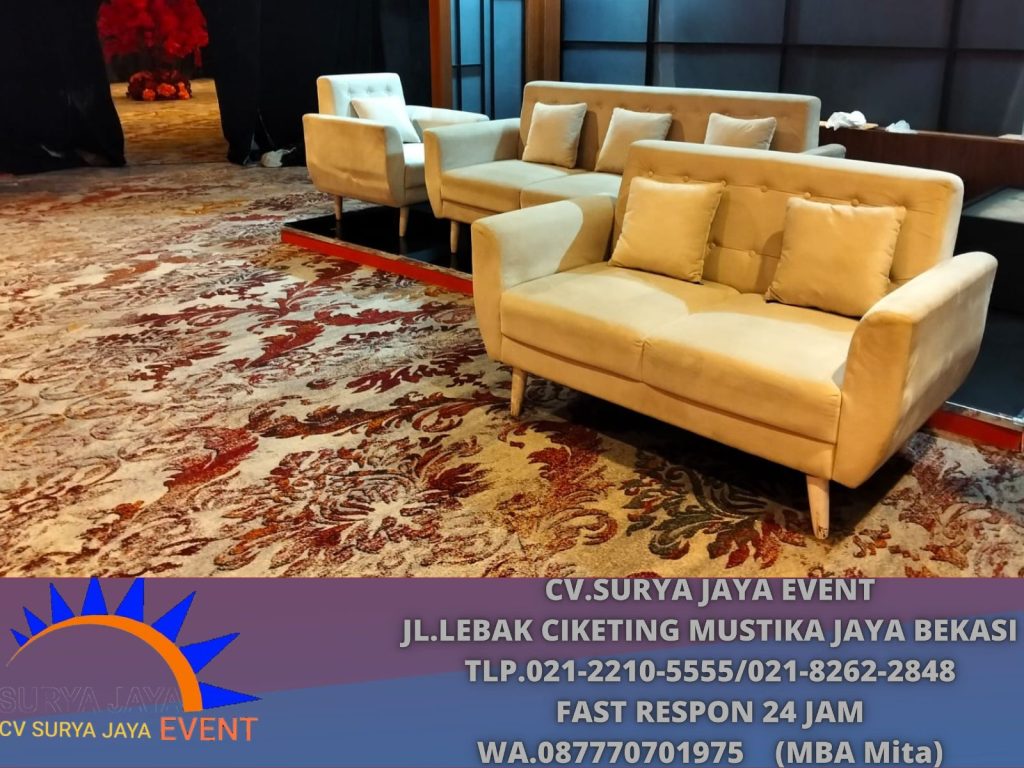 Sewa Sofa Minimalis Warna Coklat Susu Area Jakarta