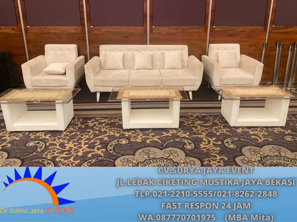 Sewa Sofa Minimalis Warna Coklat Susu Area Jakarta