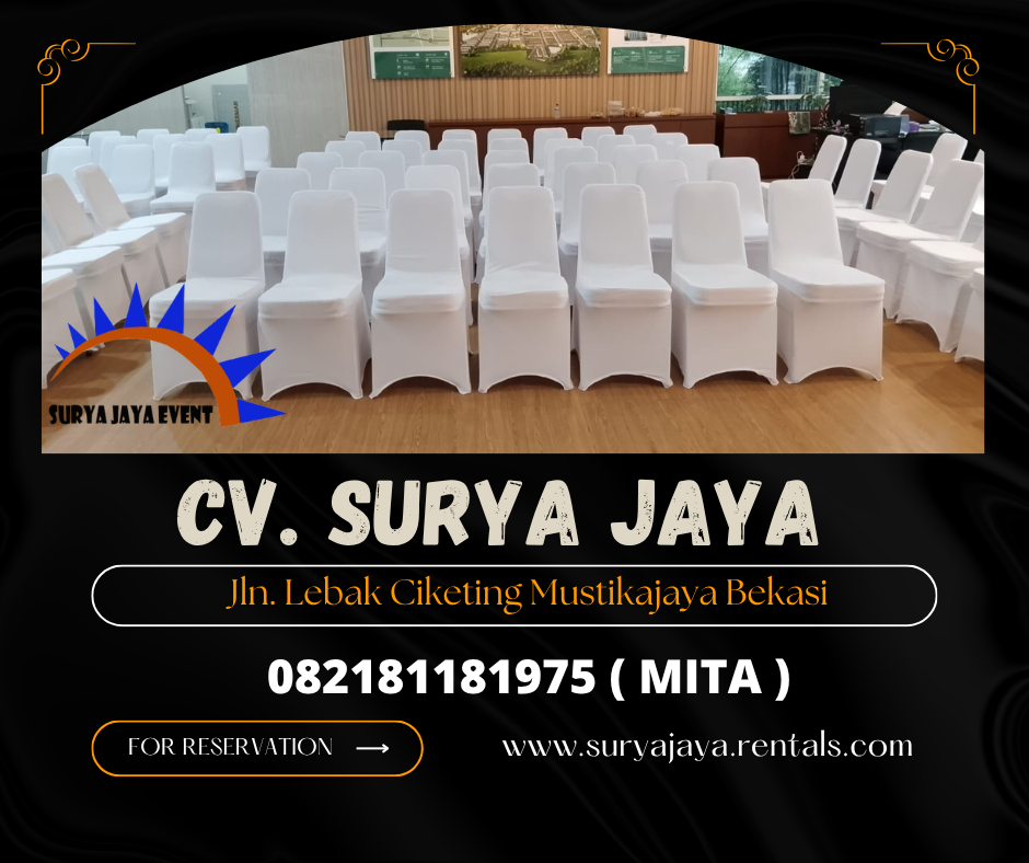 Rental Kursi Event Cover, Putih,Hitam,Merah,Biru,Gold Jakarta