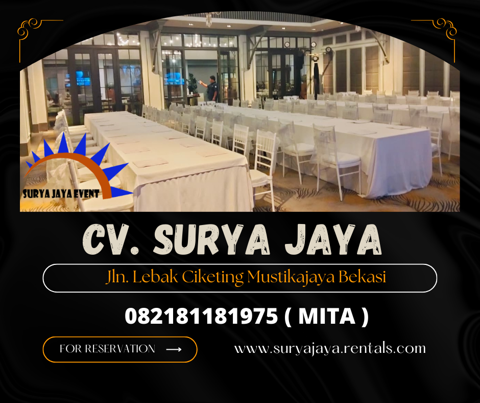 DISEWAKAN KURSI TIFFANY DAN MEJA KOTAK DI JAKARTA