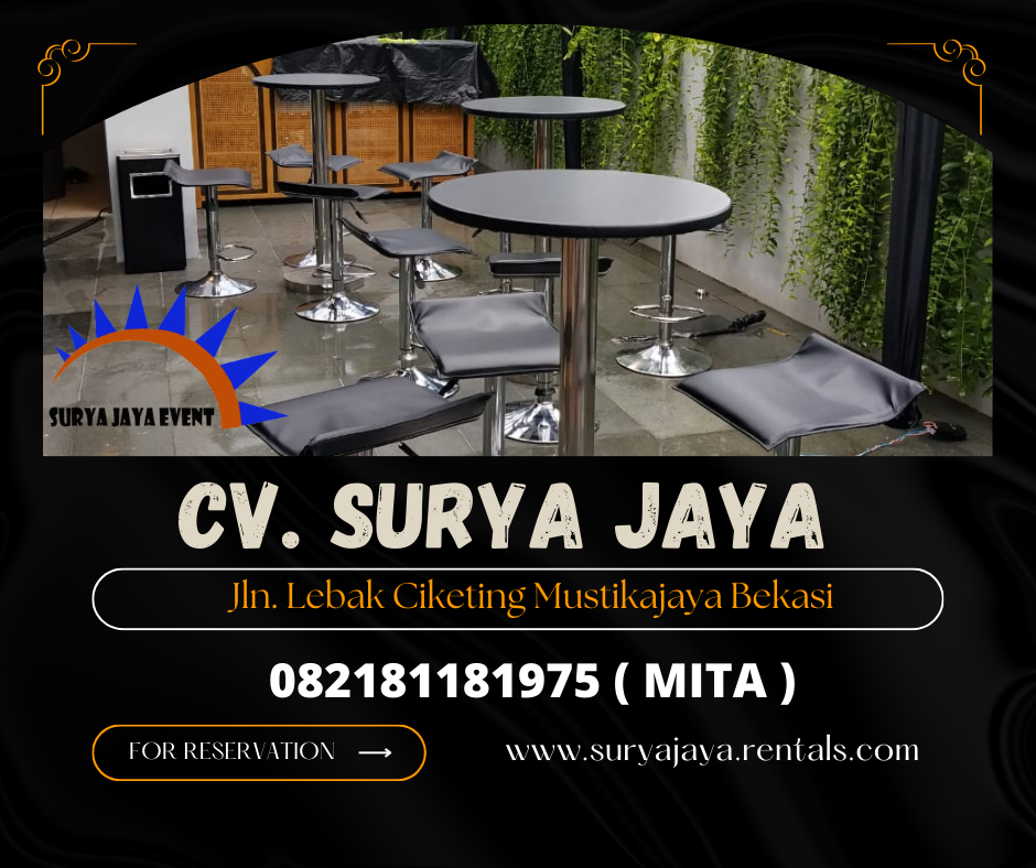 Rental Barstool Hitam Area Jakarta