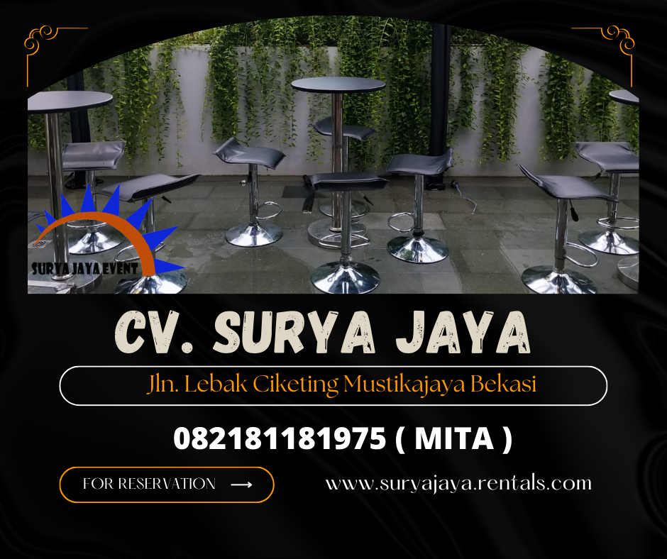 Rental Barstool Hitam Area Jakarta