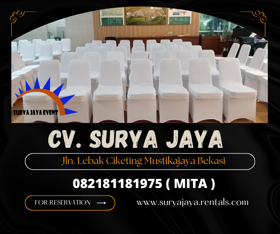 Rental Kursi Event Cover, Putih,Hitam,Merah,Biru,Gold Jakarta