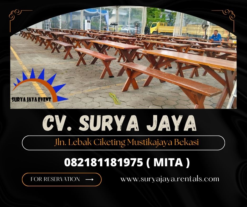 Rental Meja,Bangku Taman Kaki Silang Area Depok