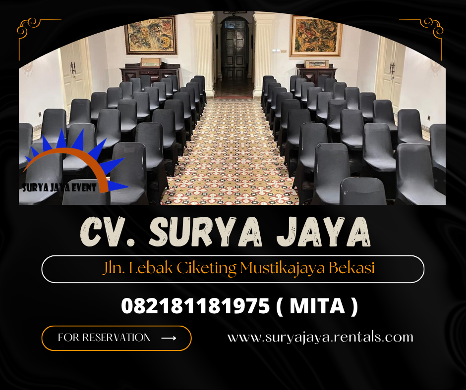 Sewa Kursi Event Lengkap Sarung Kursi Hitam Bogor