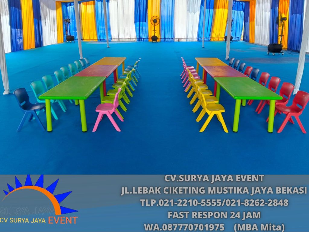 Rental Kursi Anak Plastik Kokoh Warna Warni Area Jakarta