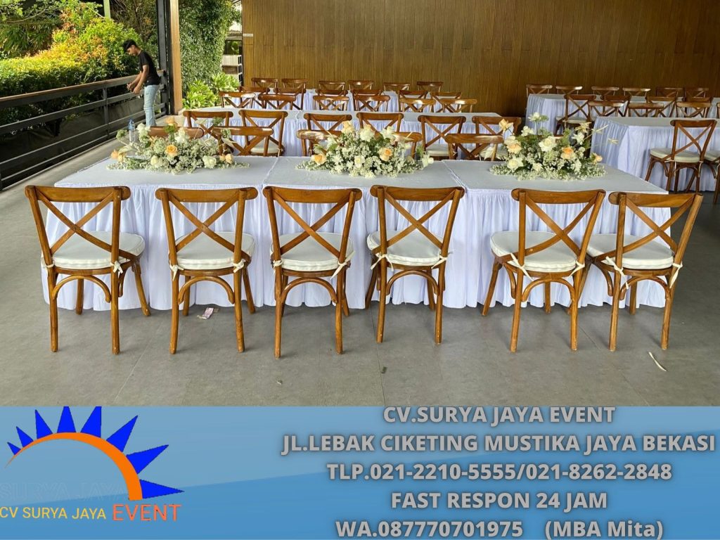 Sewa Kursi Crossback+Bantalan Event BCC Park View Bandung