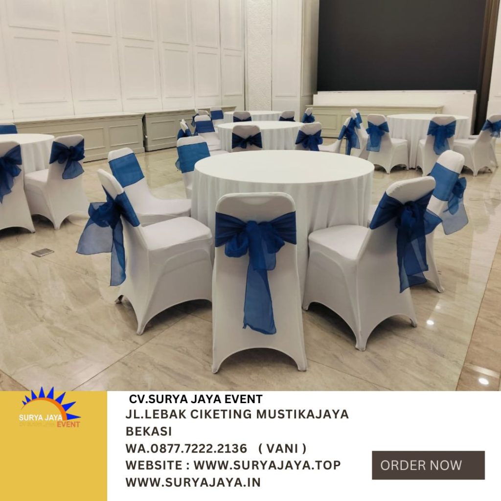 Sewa Meja Kursi Cover Putih Jakarta