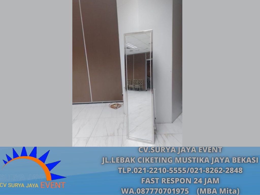 Pusat Sewa Kaca Rias Frame Stainless Ukuran Full Body area Bogor