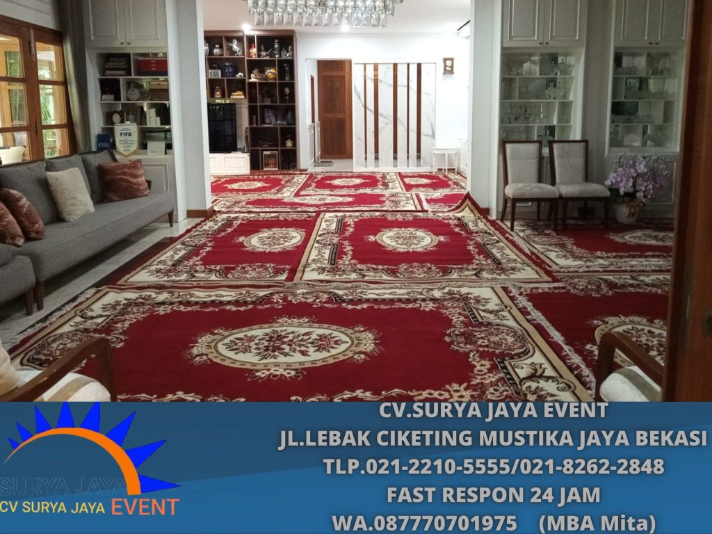 Sewa Karpet Permadani Merah Evenet Perumahan Cilandak
