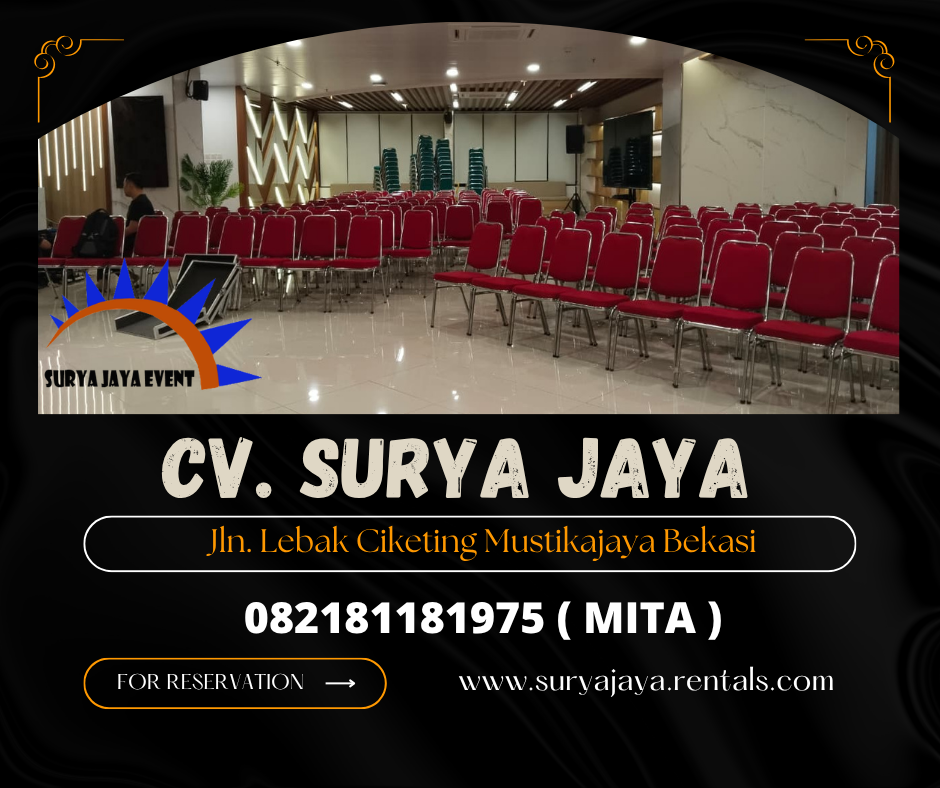 RENTAL KURSI FUTURA POLOS MERAH HARGA TERJANGKAU DI JAKARTA