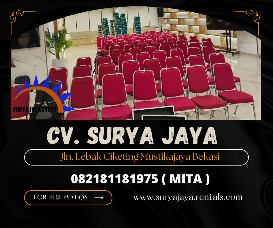 RENTAL KURSI FUTURA POLOS MERAH HARGA TERJANGKAU DI JAKARTA