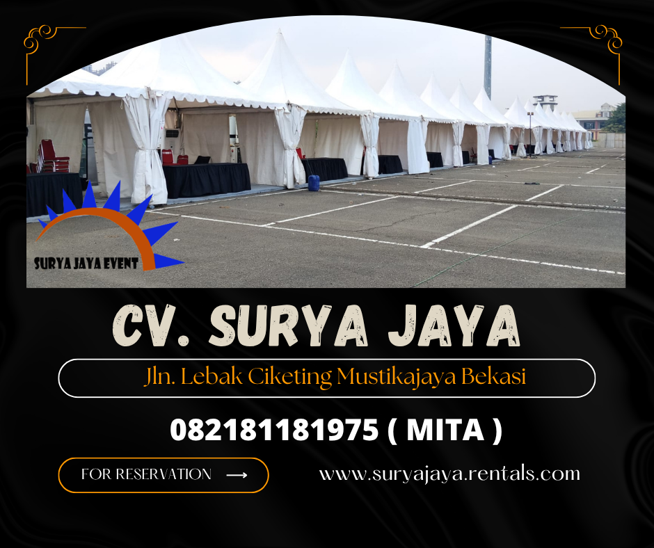 MENYEWAKAN TENDA SARNAFIL KERUCUT HARGA EKONOMIS DI JAKARTA