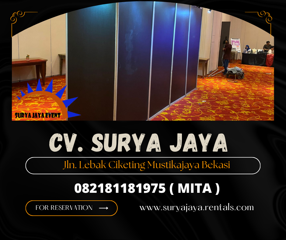 DISEWAKAN PARTISI HITAM LAMPU SOROT AREA JAKARTA