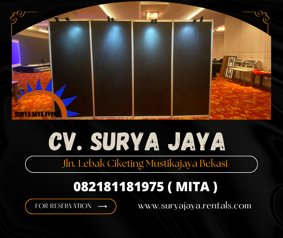 DISEWAKAN PARTISI HITAM LAMPU SOROT AREA JAKARTA