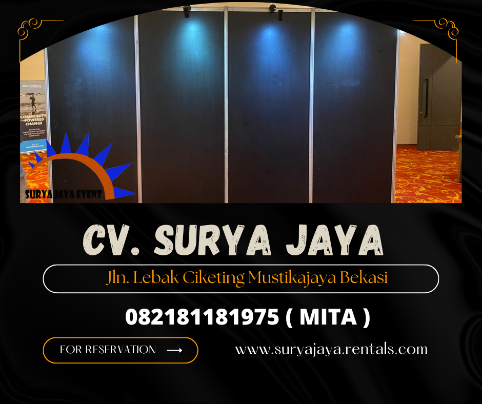 DISEWAKAN PARTISI HITAM LAMPU SOROT AREA JAKARTA