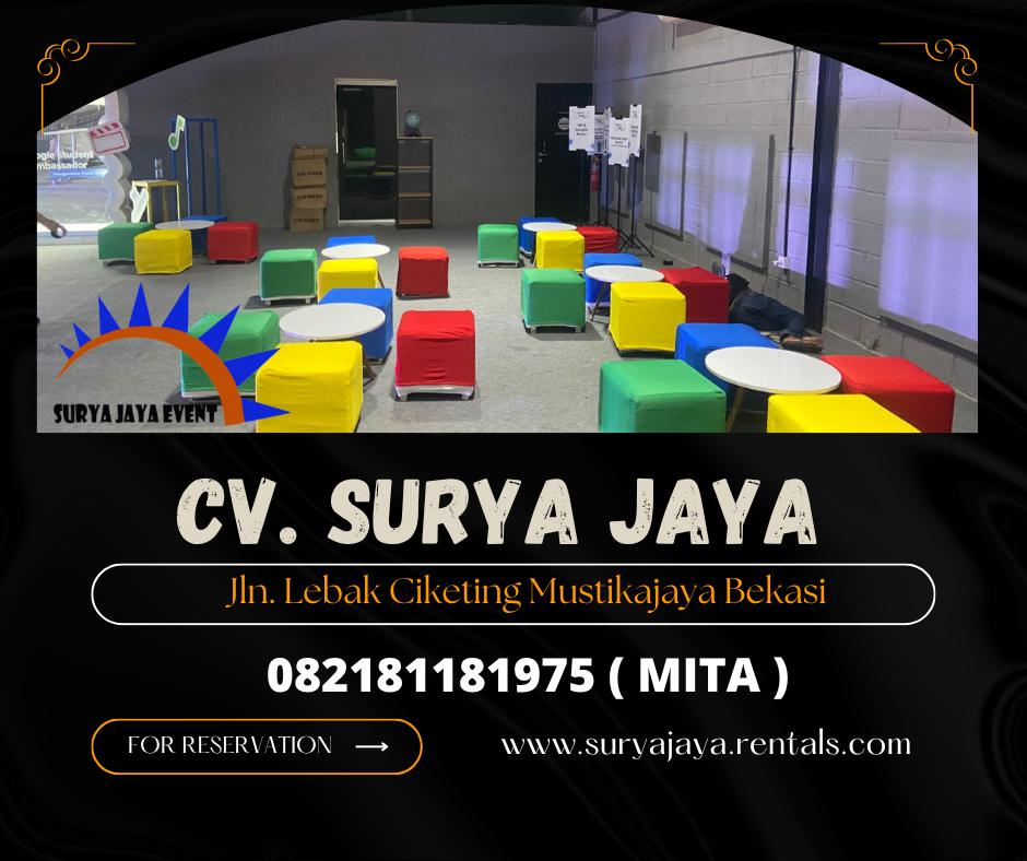 GUDANG SEWA SOFA PUFF WARNA WARNI SIAP KIRIM DI JAKARTA