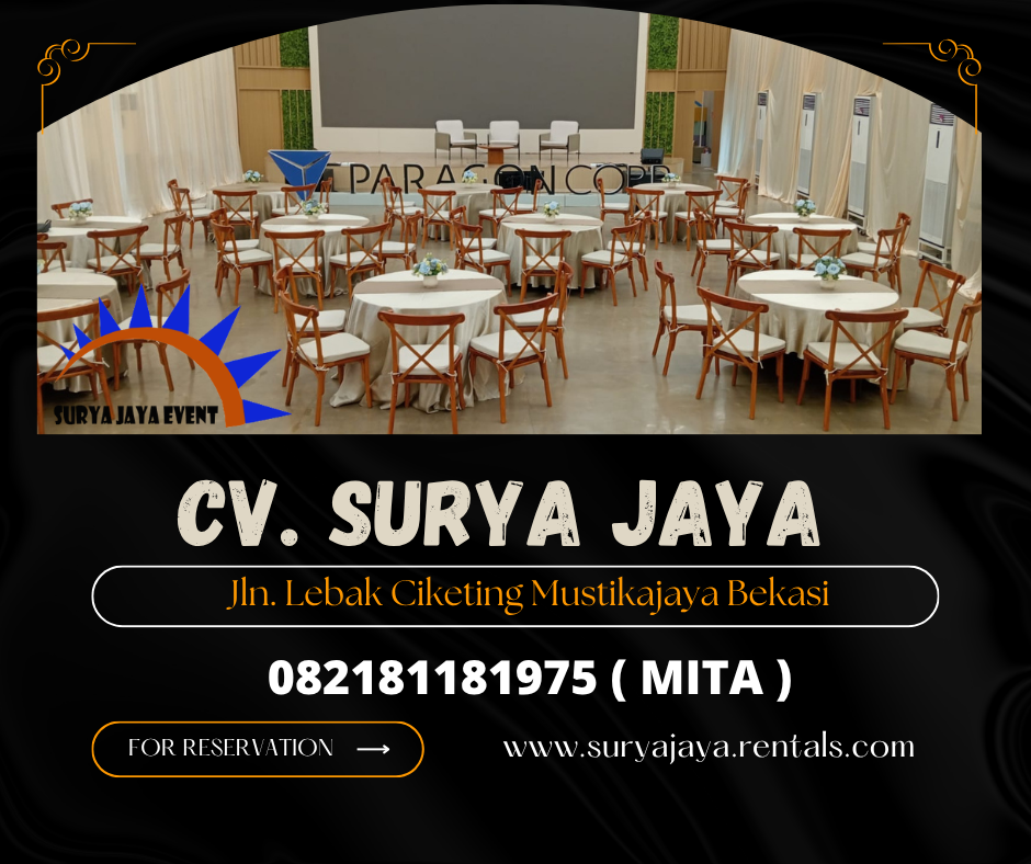 Rental Cross Back Chairs atau Kursi Silang Belakang Jakarta