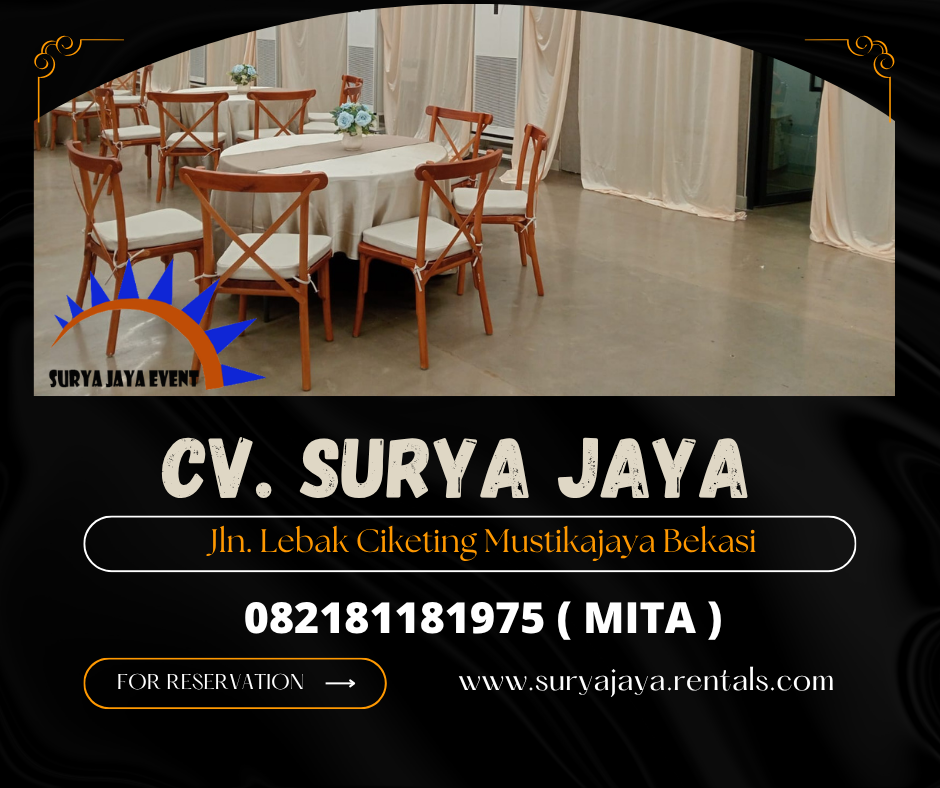 Rental Cross Back Chairs atau Kursi Silang Belakang Jakarta