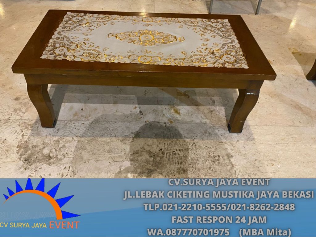 Sewa Meja Kayu VIP Dan Taplak Meja Area Jakarta