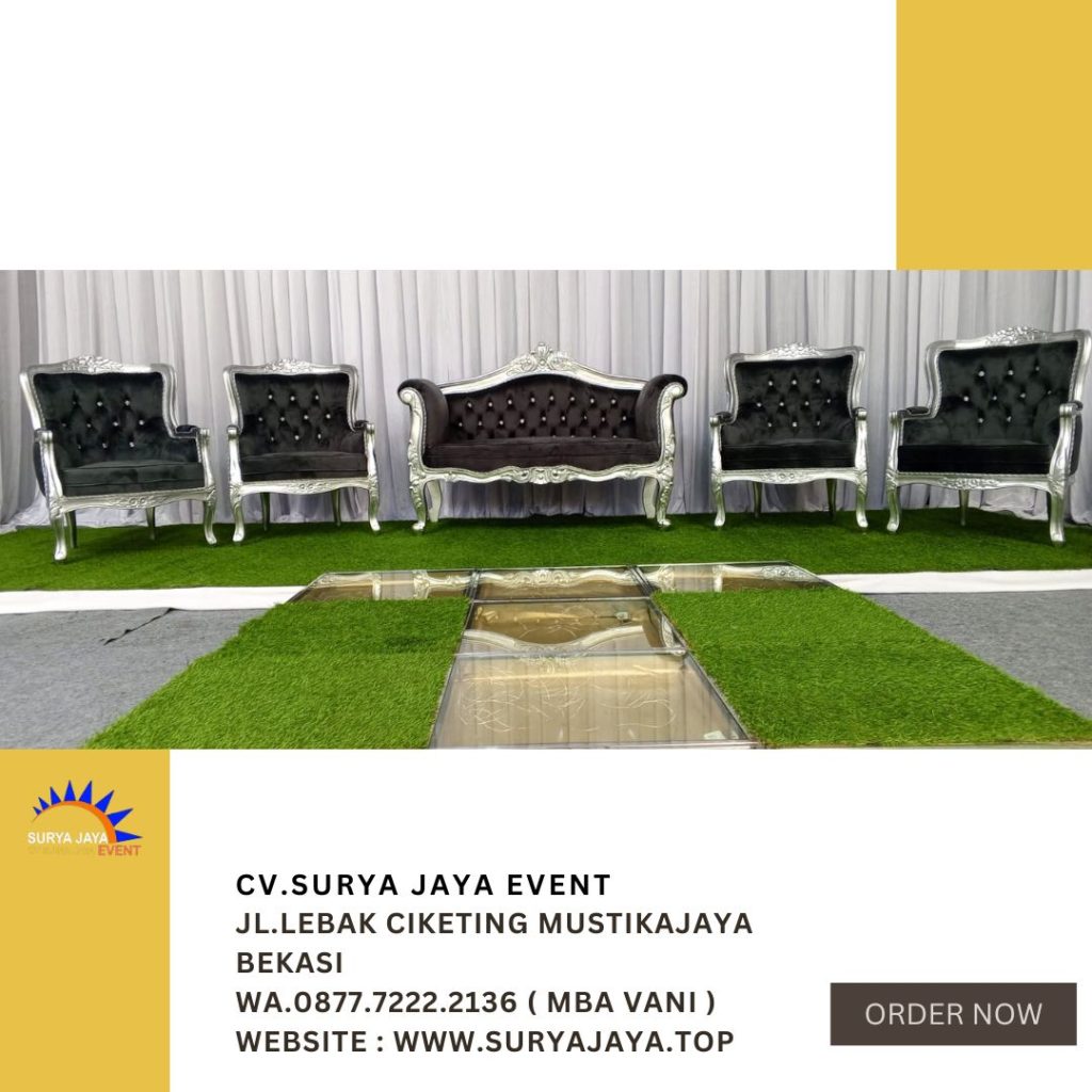 Rental Kursi Pelaminan silver event Pernikahan di Jakarta