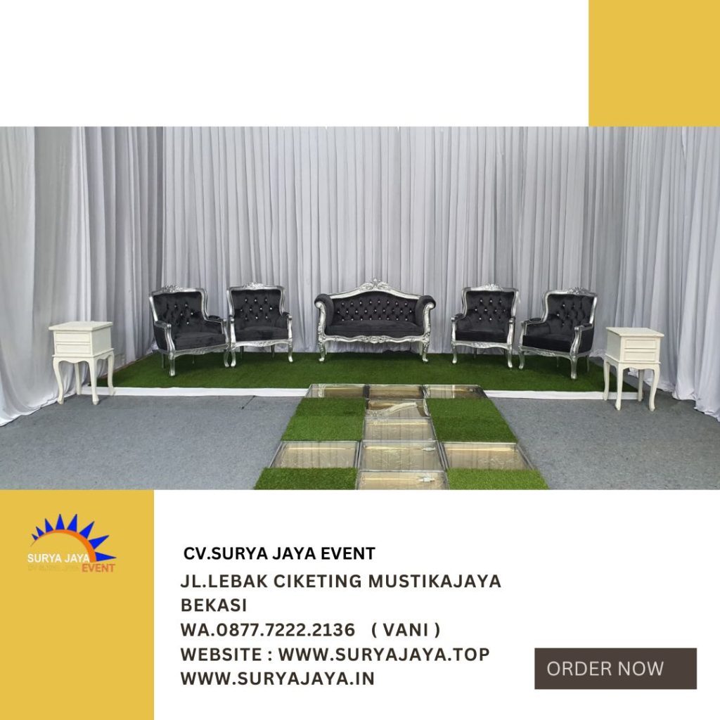 Rental Kursi Pelaminan silver event Pernikahan di Jakarta