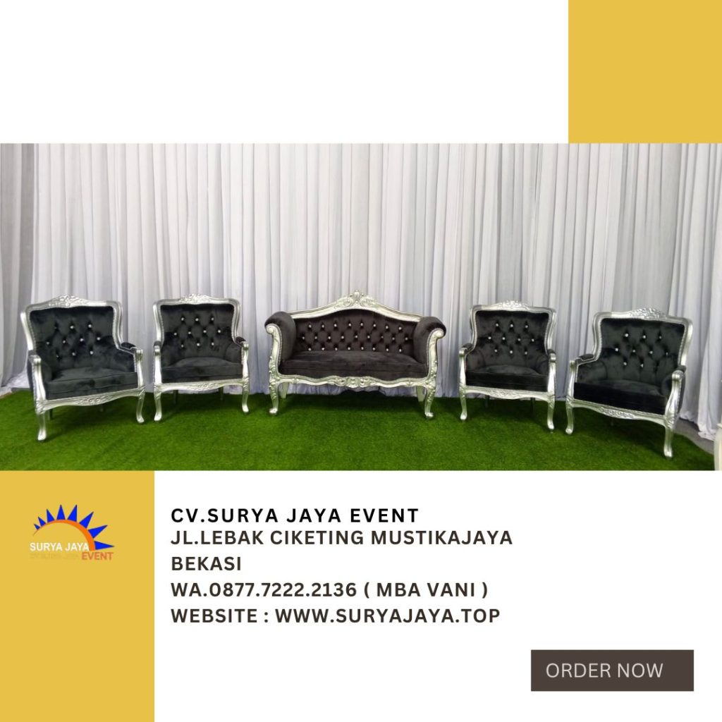 Rental Kursi Pelaminan silver event Pernikahan di Jakarta