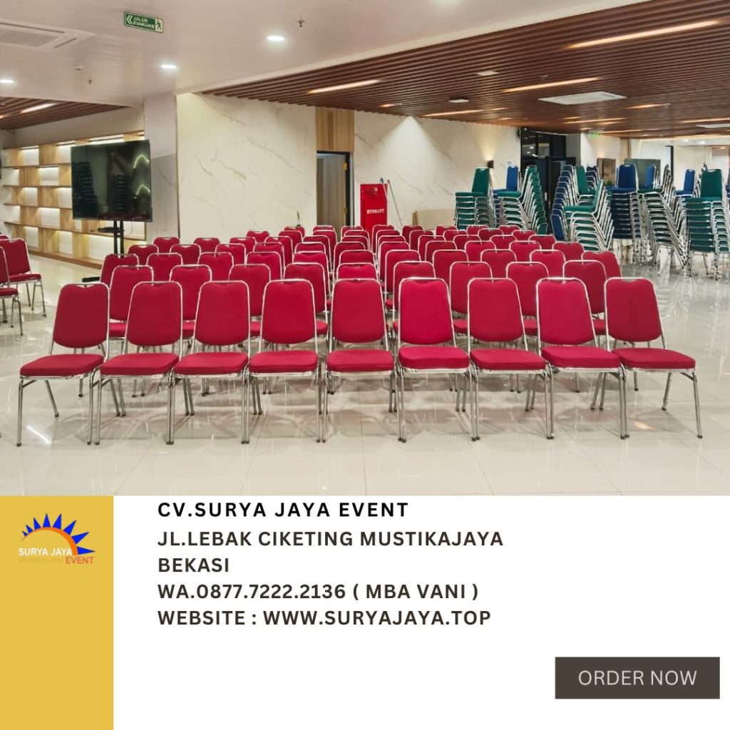 Sewa Kursi Stainless Polos Merah Bersih Dan Kokoh Di Jakarta