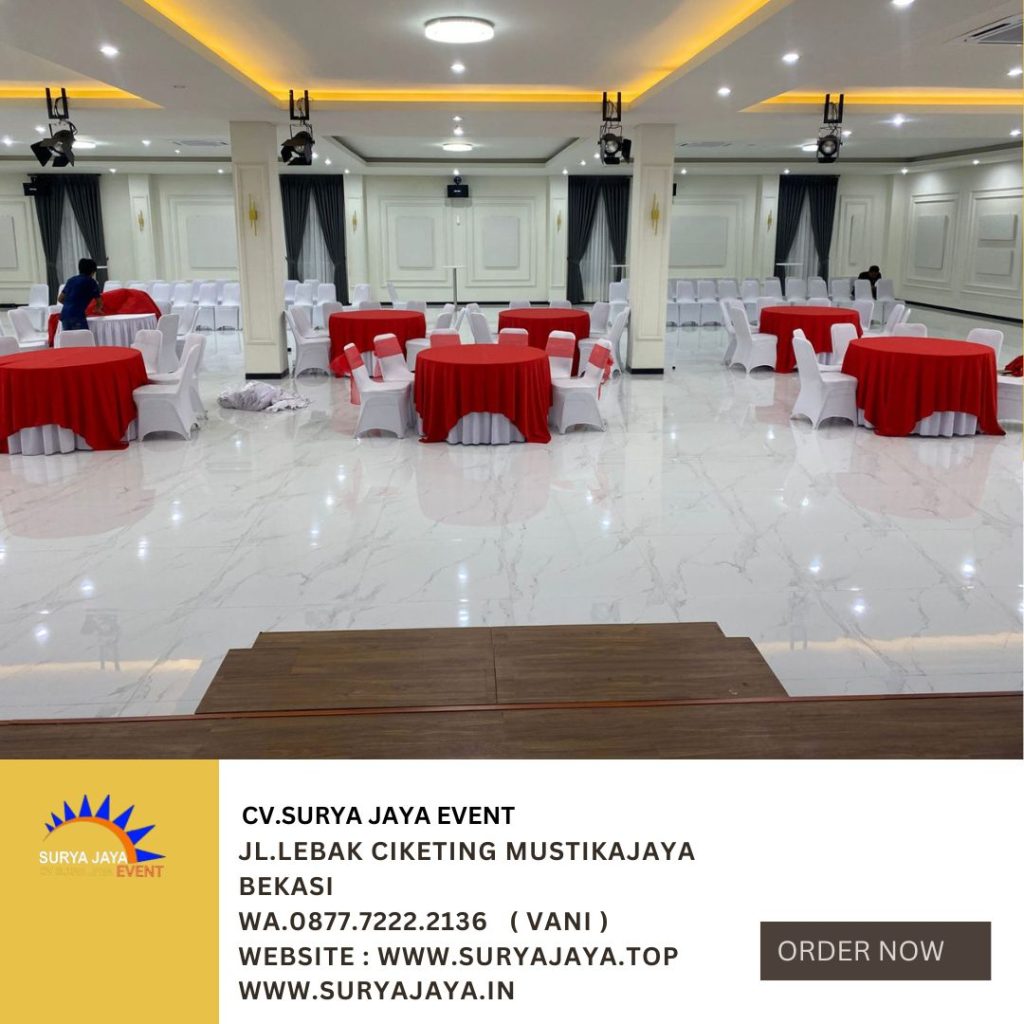 Sewa Meja Bundar Dan Kursi Futura Event PT MPI Pondok Kelapa Jaktim