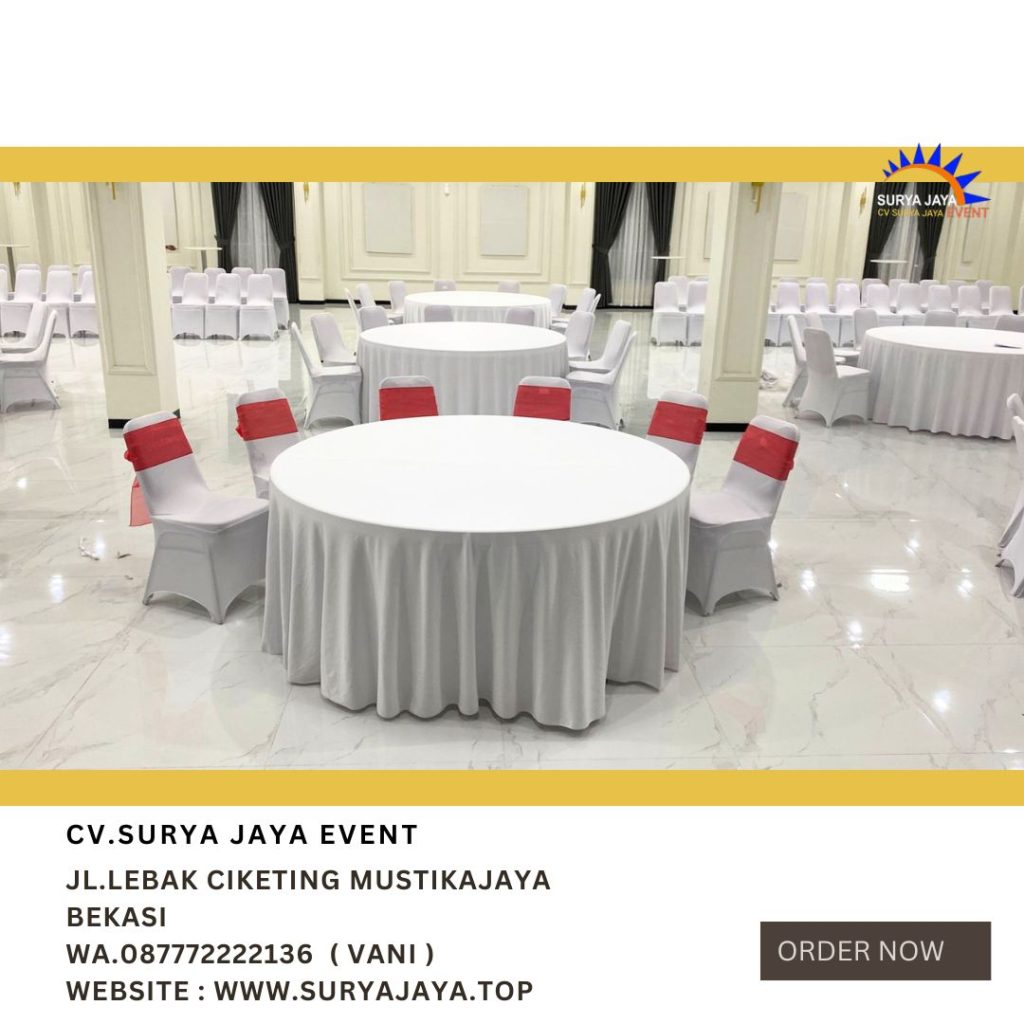 Sewa Meja Bundar Dan Kursi Futura Event PT MPI Pondok Kelapa Jaktim