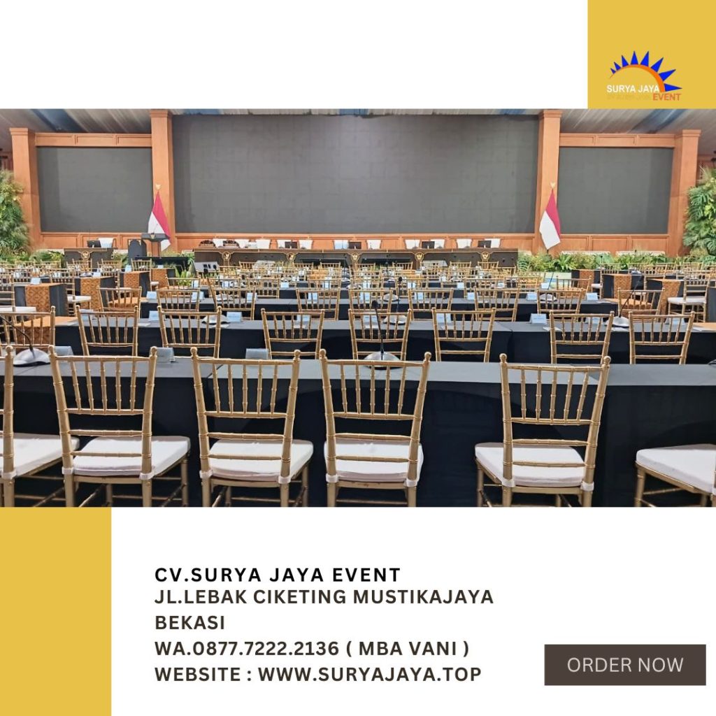 Sewa Meja Ibm,Kursi Vip Tiffany Gold Event Istana Merdeka