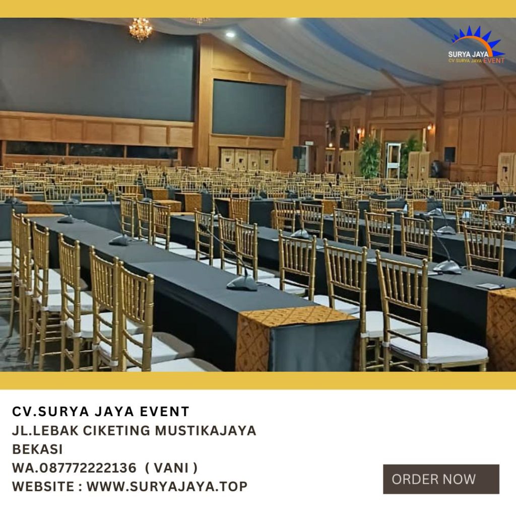 Sewa Meja Ibm,Kursi Vip Tiffany Gold Event Istana Merdeka