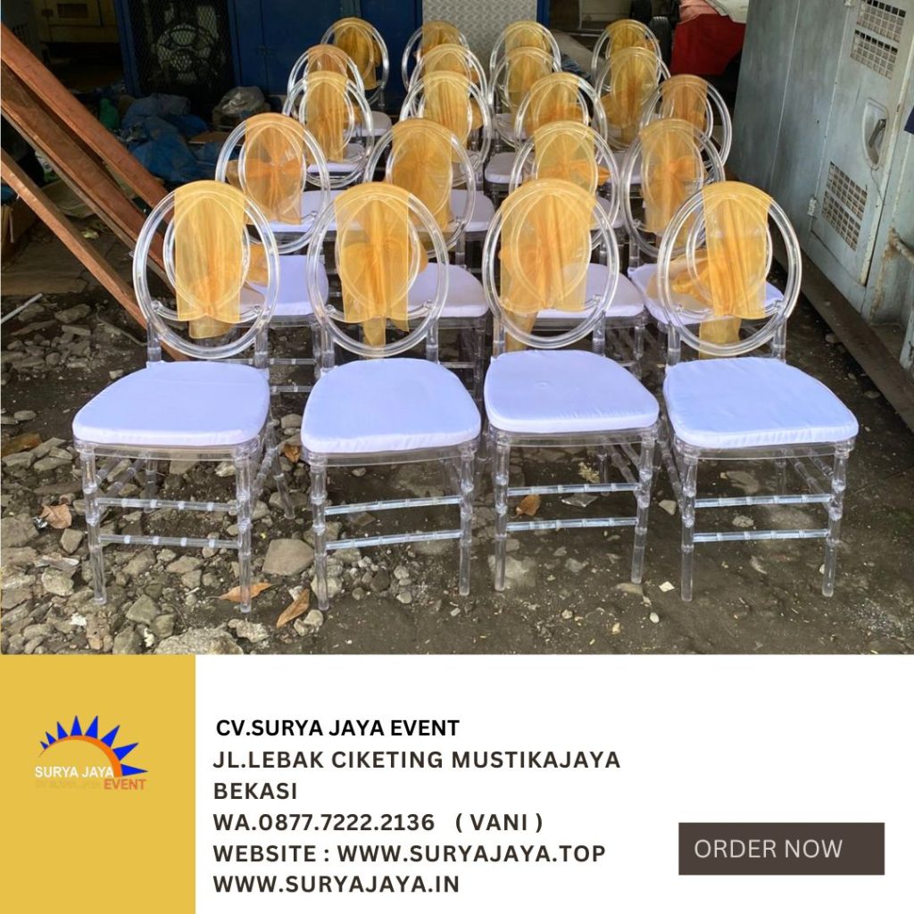 Sewa kursi Olivia Acrylic Bening Ciledug Jakarta