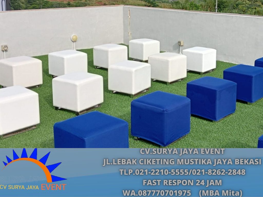 Rental Sofa Puff Biru Area Terdekat Jakarta