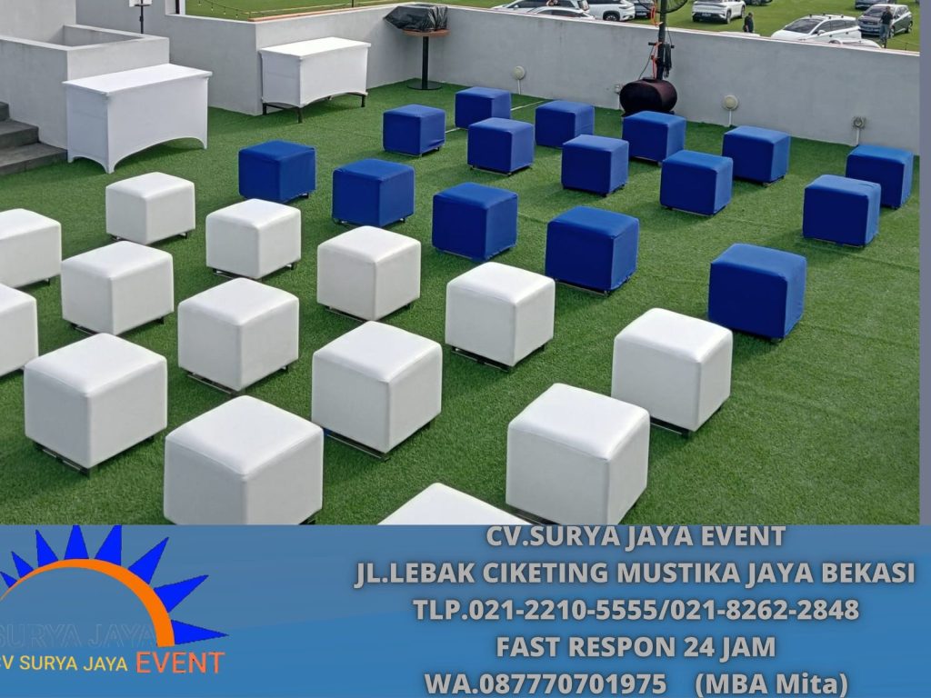 Rental Sofa Puff Biru Area Terdekat Jakarta