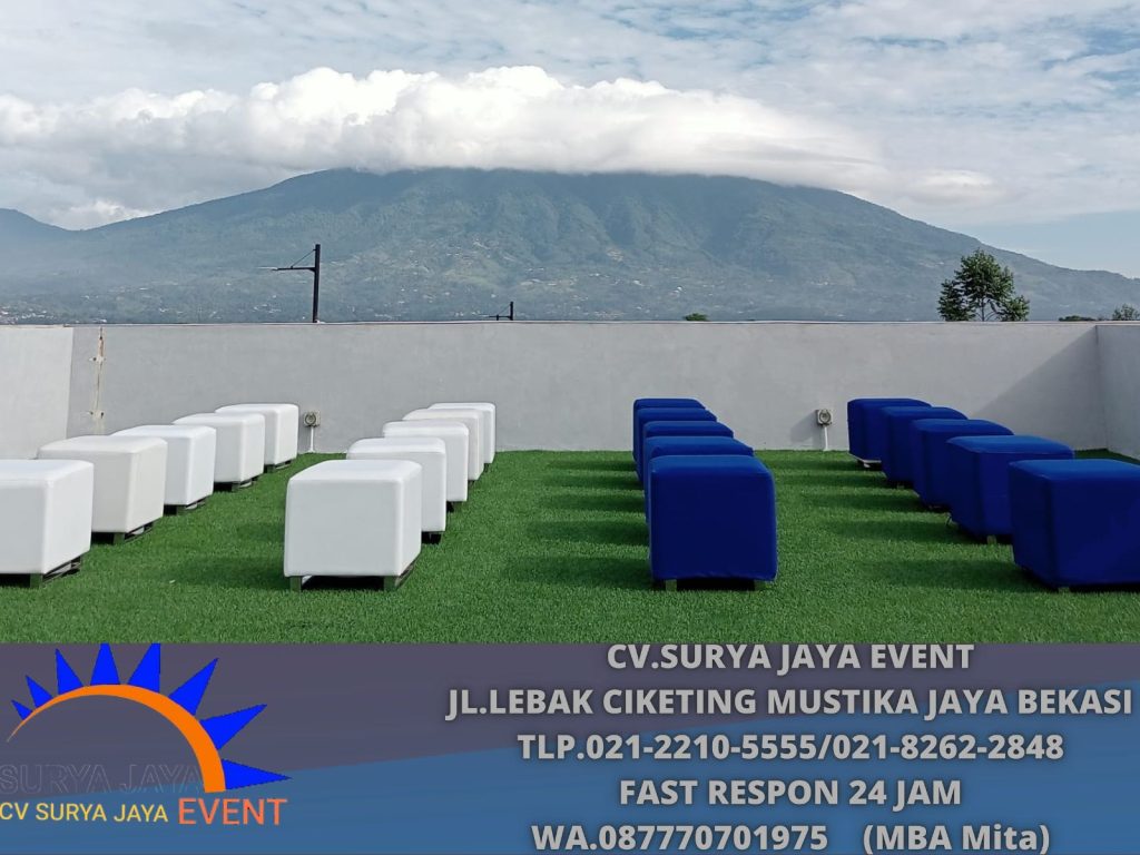 Rental Sofa Puff Biru Area Terdekat Jakarta