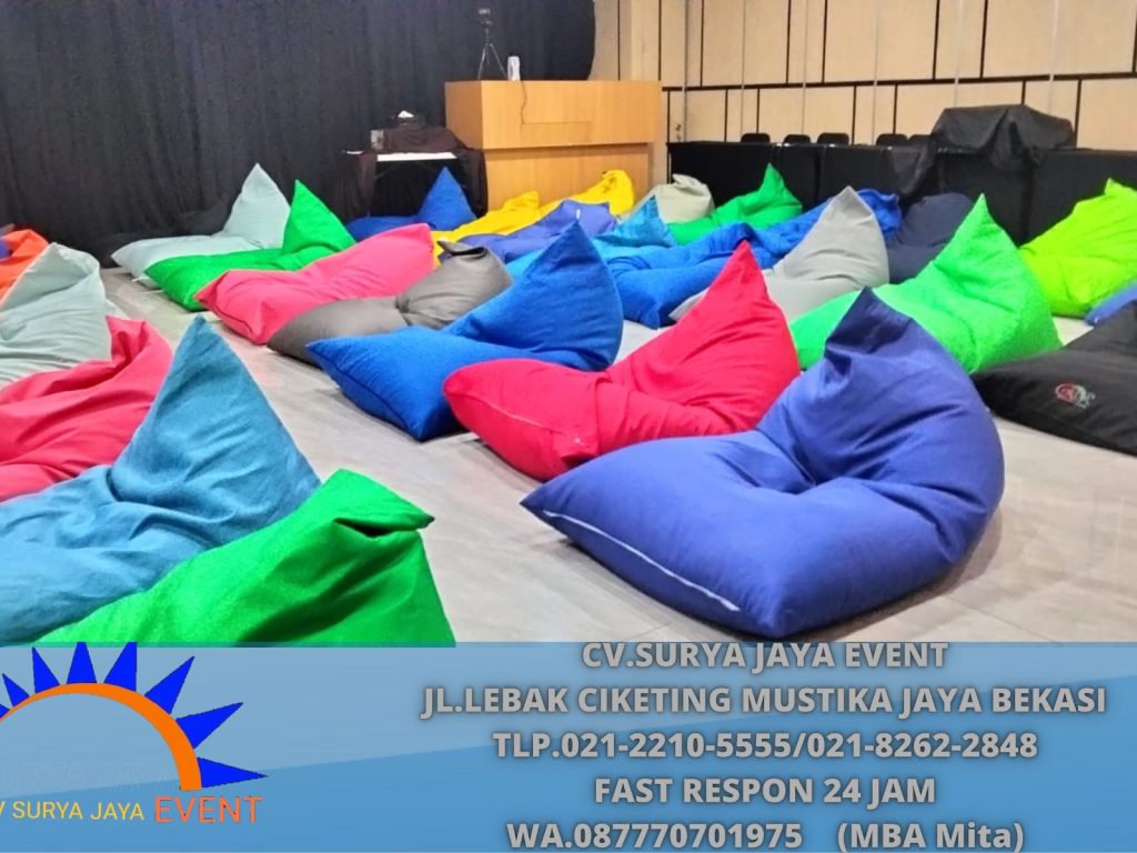 Gudang Sewa Beanbag Varian Warna-Warni Stok Melimpah Jakarta