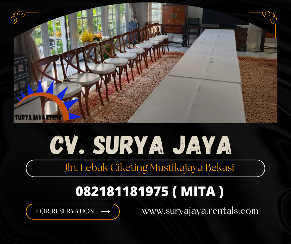 LAYANAN SEWA KURSI CROSSBACK KAYU MURAH DI JAKARTA
