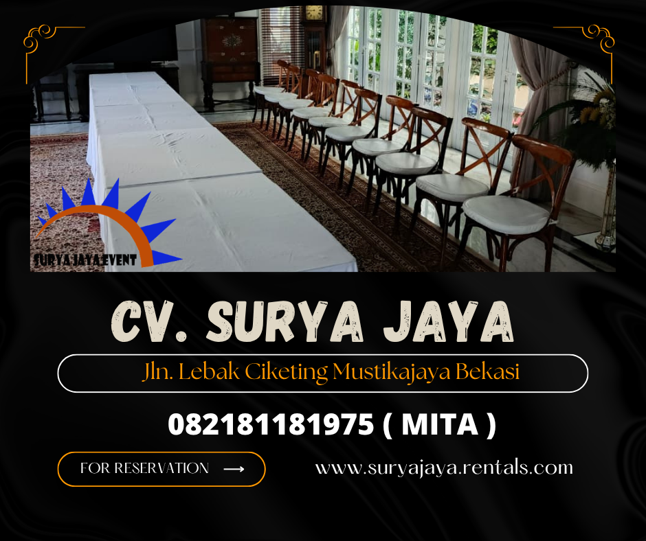 LAYANAN SEWA KURSI CROSSBACK KAYU MURAH DI JAKARTA