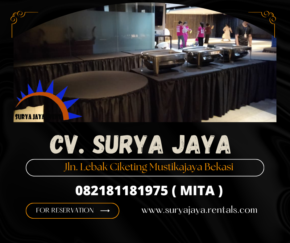 Sewa Meja Stand Makanan Atau Gubukan Full Cover Area Jakarta