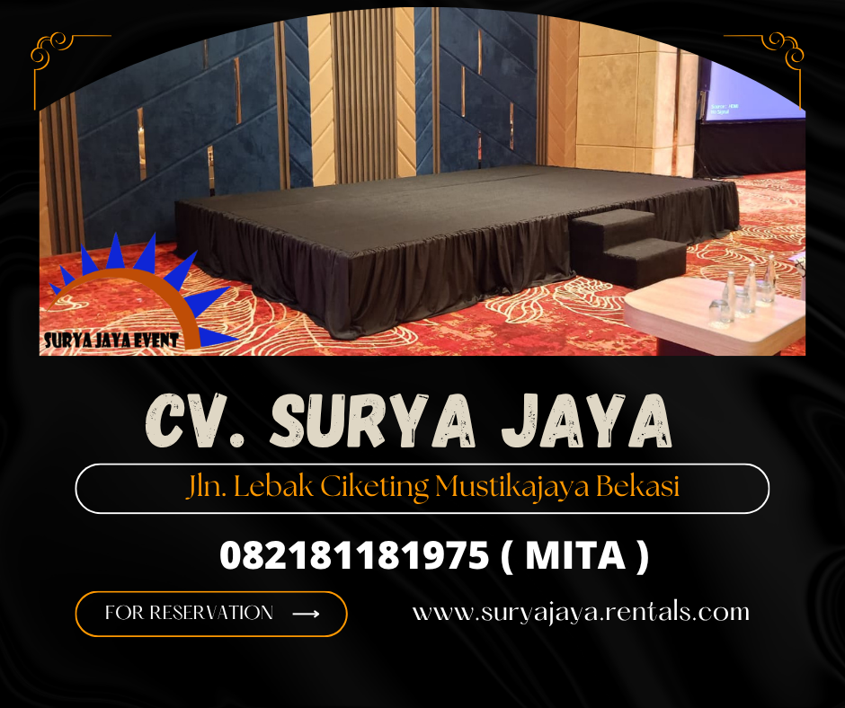 Sewa Panggung Karpet Hitam T50cm Area Pulogadung Jaktim