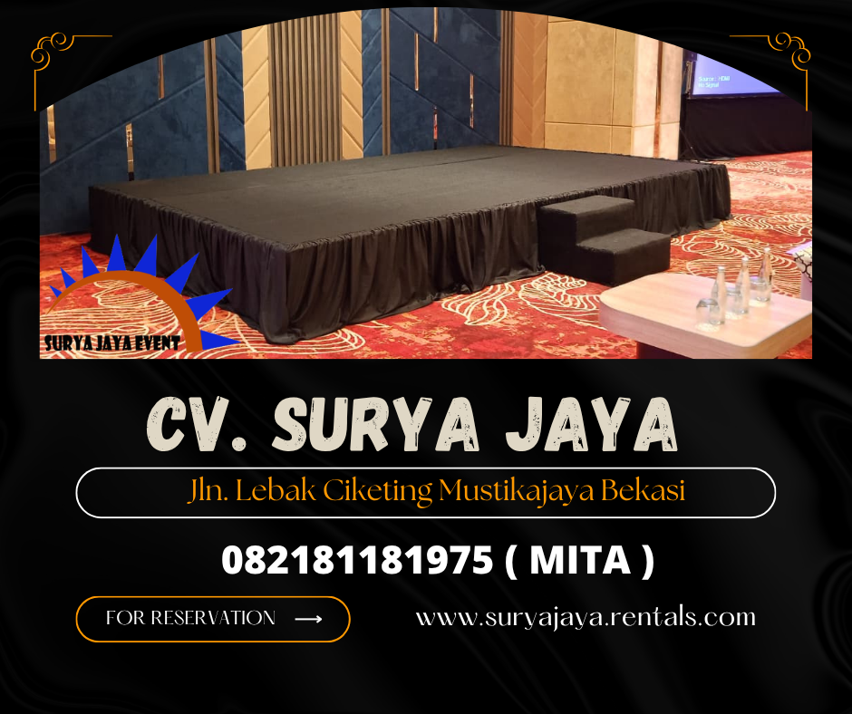 Sewa Panggung Karpet Hitam T50cm Area Pulogadung Jaktim